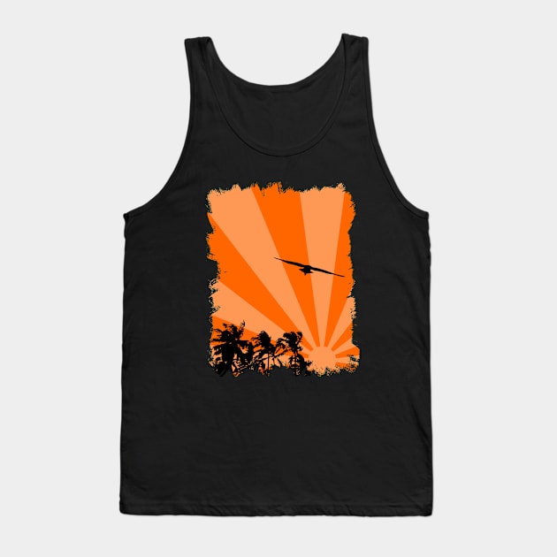 Seagull and palms Tank Top by Warp9